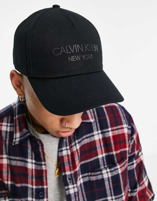 Calvin klein baseball cap black sale