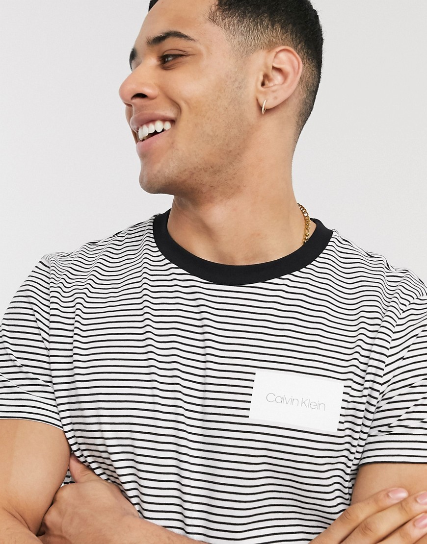 Calvin Klein basic stripe t-shirt-Black