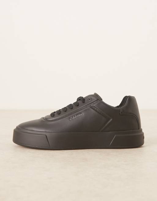 Calvin Klein – Basket – Schnürsneaker in Schwarz mit Cupsole-Sohle und Logo, 2 von 5
