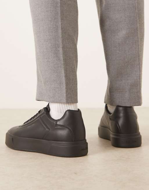 Calvin Klein – Basket – Schnürsneaker in Schwarz mit Cupsole-Sohle und Logo, 3 von 5