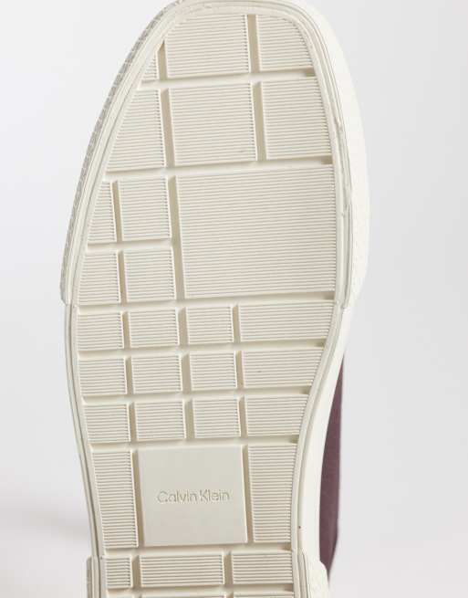 Calvin Klein - Baskets chunky en toile - Marron chocolat, 5 de 5