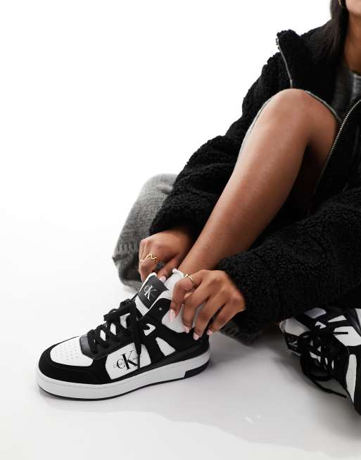 Calvin Klein - Baskets montantes en cuir - Noir