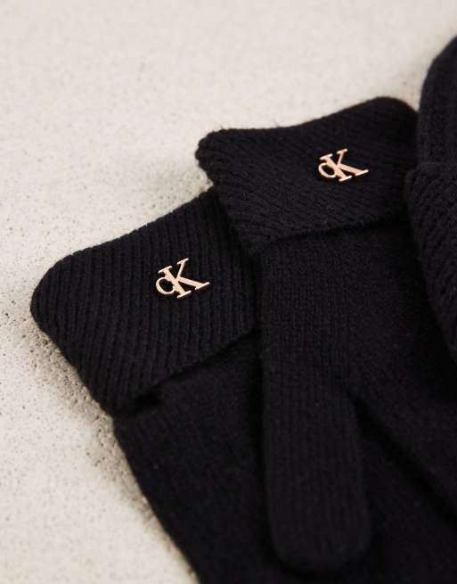 Calvin Klein beanie and gloves gift set in black, 2 of 3