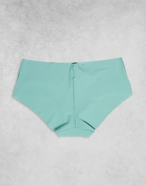 Calvin Klein – Beige/svarta/mintgröna osynliga trosor i mikrofiber, 5-pack, 3 av 3