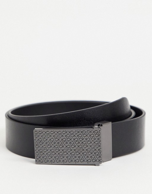 Calvin Klein belt plaque and buckle set in black