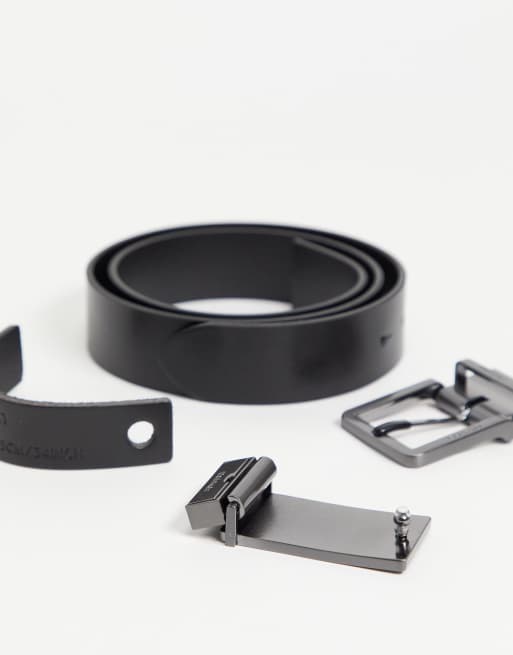 Calvin Klein belt plaque and buckle set in black ASOS