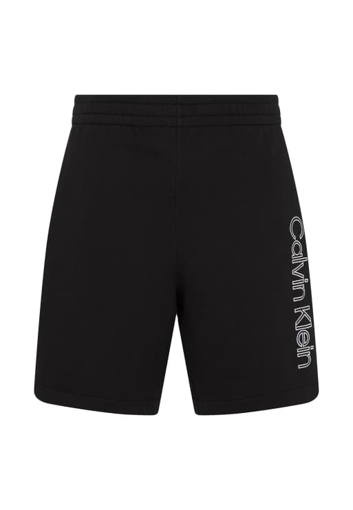 Calvin Klein – Bestickte Shorts aus Baumwoll-Frottee in Schwarz, 4 von 5