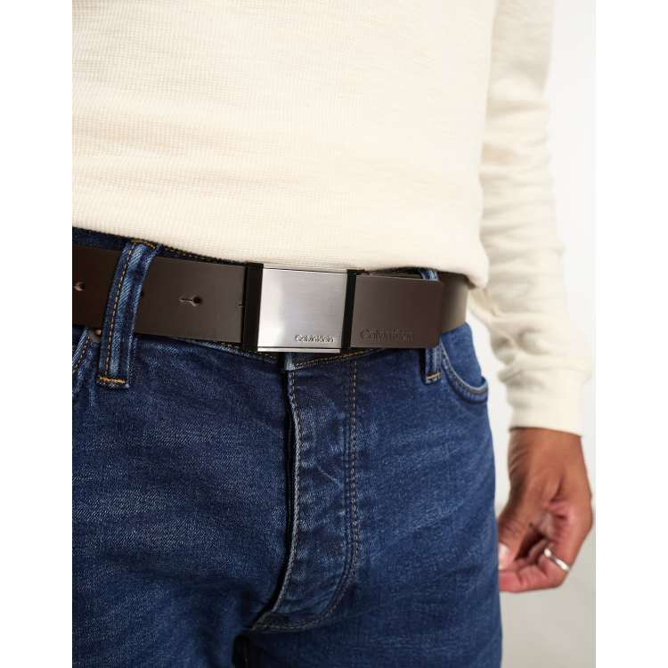 Plaque belt outlet calvin klein