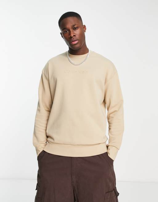 Calvin Klein – Beżowa bluza z logo