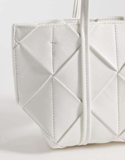 Calvin Klein – Biała mała pleciona torba typu tote, 2 z 4