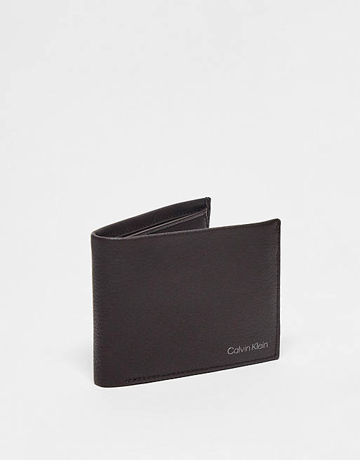 Calvin Klein bifold wallet in dark brown | ASOS