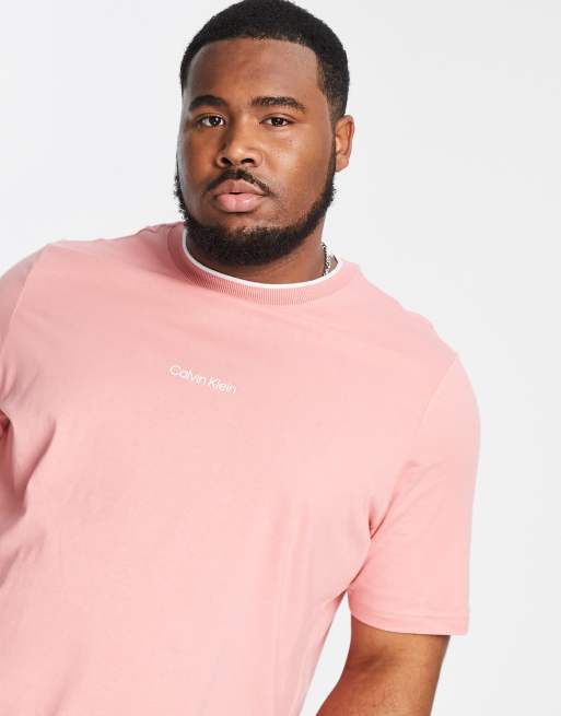 Calvin klein mens 2025 pink t shirt