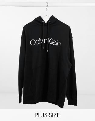 calvin klein black logo hoodie