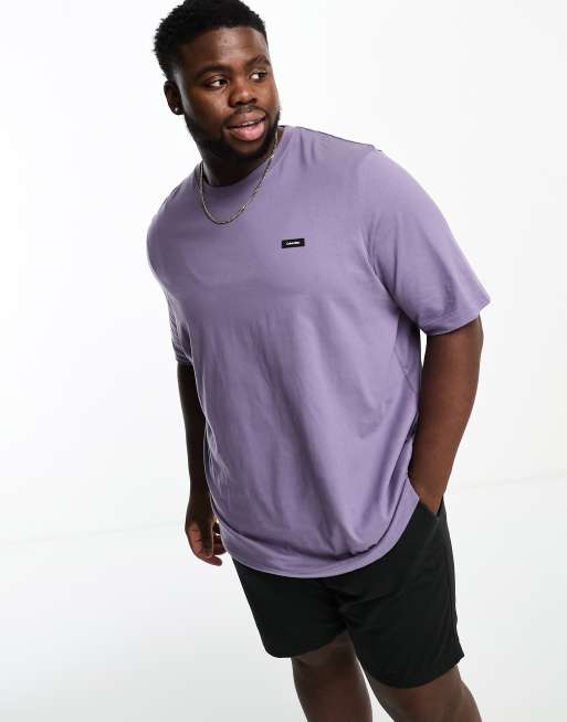 Calvin Klein Big Tall comfort fit t shirt in purple ASOS