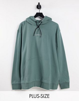  Calvin Klein Big & Tall - Exclusivité  - Sweat à capuche à logo au centre - Vert