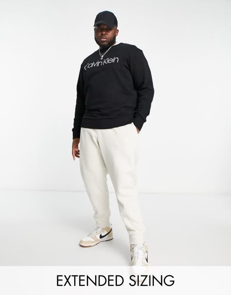 Calvin Klein Big & Tall graphic logo sweatshirt in black - view 1