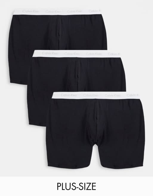 Calvin Klein - Big & Tall - Pakke med 3 par boksershorts i bomuld med stræk