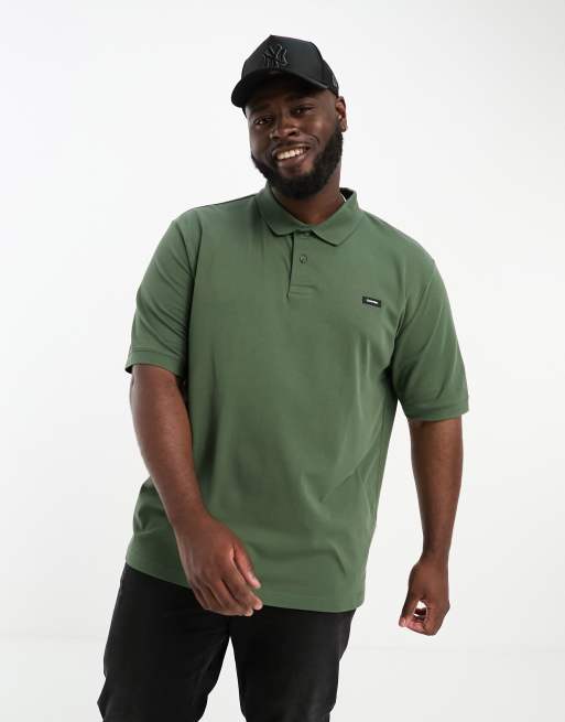 Olive green polo cheap shirt big and tall