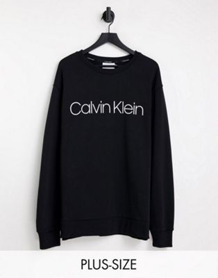 Homme Calvin Klein - Big & Tall - Sweat à logo sur le devant - Noir