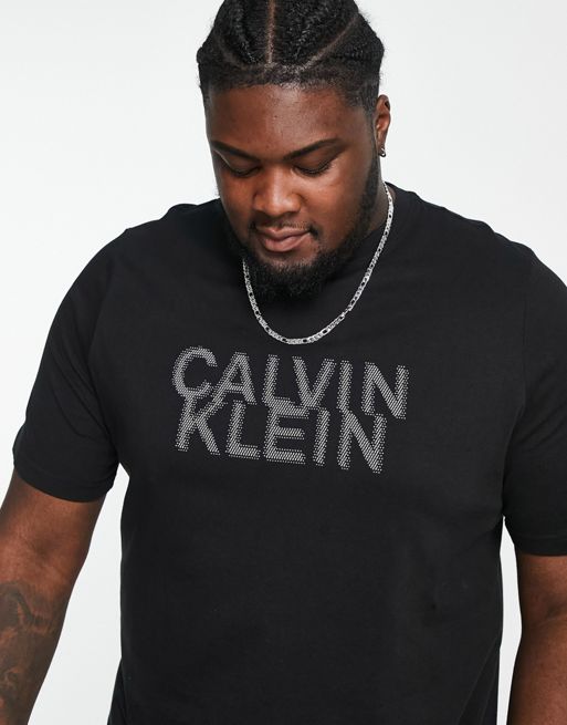 Calvin Klein Jeans – Schmal geschnittenes T-Shirt in Dunkelgrün