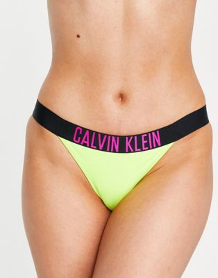 Calvin Klein bikini bottoms in yellow and pink