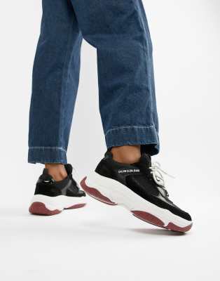 calvin klein black jeans maya trainers