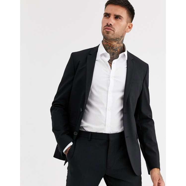 Calvin klein black suit on sale jacket