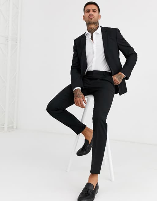 Calvin klein black suit 2024 pants