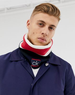 Calvin Klein – Blockfärgad snood-Marinblå
