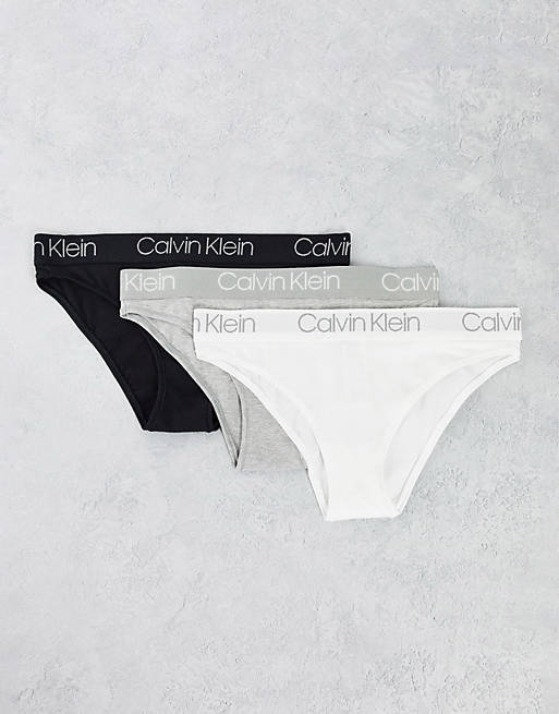 Calvin Klein Body Cotton 3 pack high leg tanga brief | ASOS