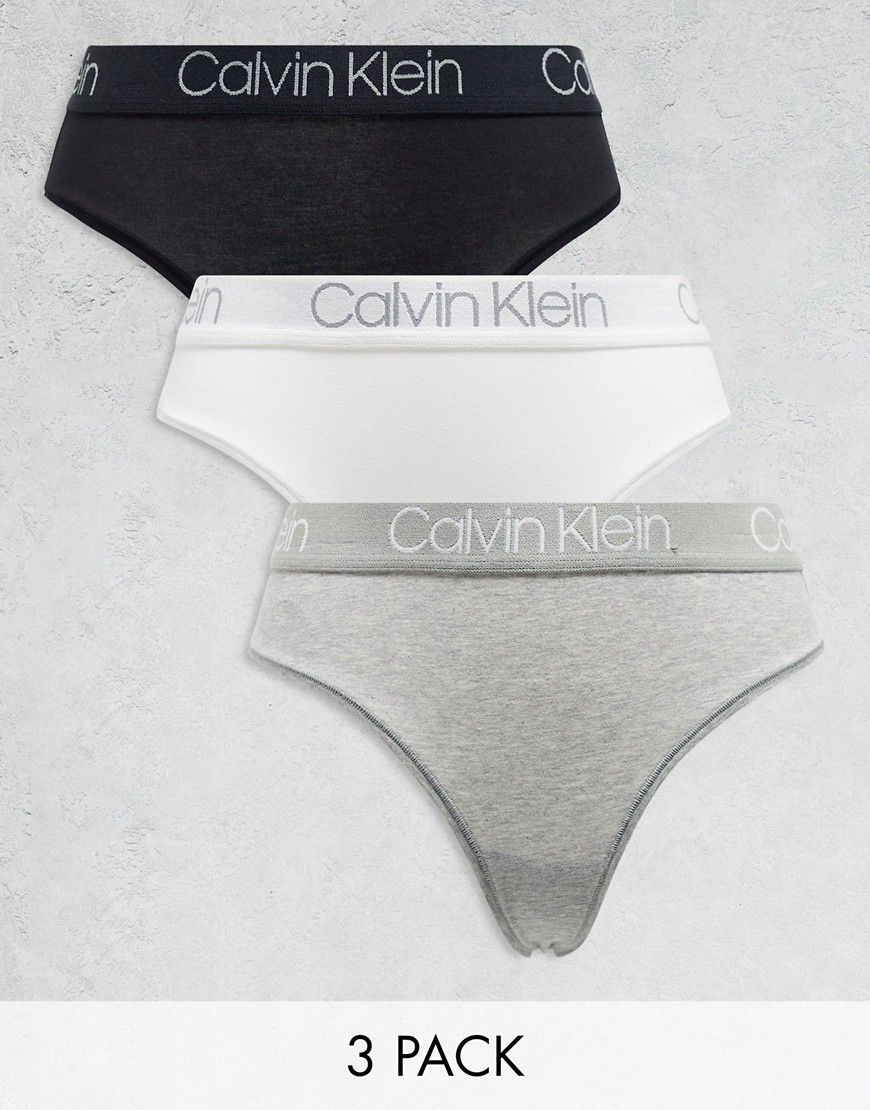Calvin Klein Body Cotton 3 Pack High Waist Thong-multi