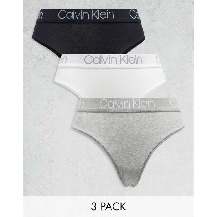 Calvin Klein Women's Invisibles High-waist Thong Underwear Qd3864 In Dapple  Gray