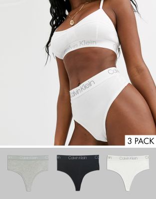 women's calvin klein thong 3 pack