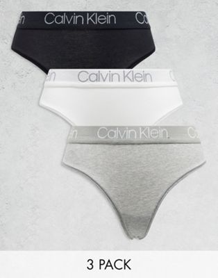 Calvin Klein - Body Cotton - Lot de 3 strings taille haute - Multicolore | ASOS