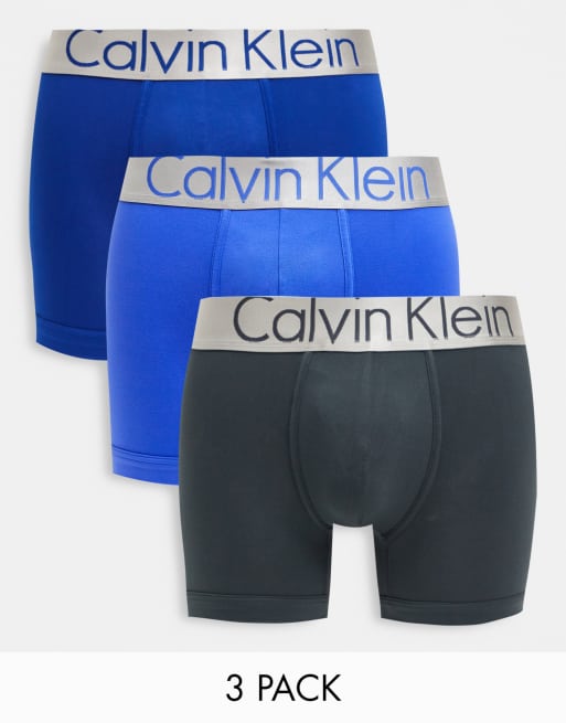 Calvin Klein Bodywear boxer briefs in navy/mink/blue | ASOS