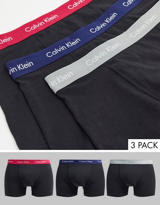 Calvin Klein Bodywear 3 pack trunks in black