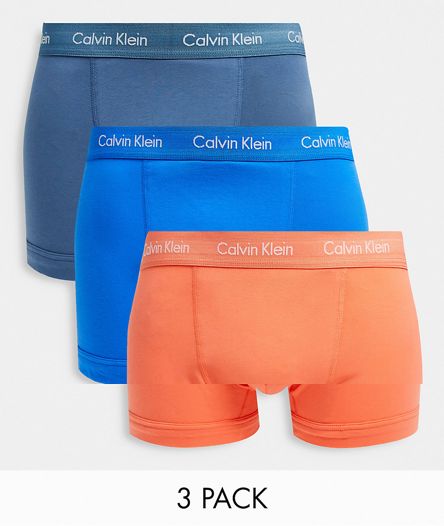 Calvin Klein - Bodywear - Pakke med 3 par boksershorts i blå/rød/grøn-Multifarvet