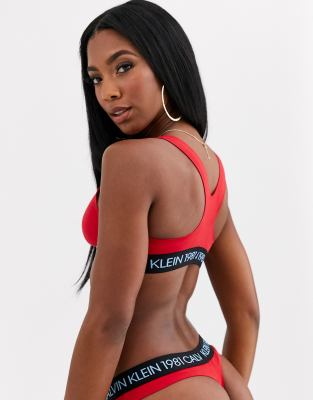 calvin klein logo bralette