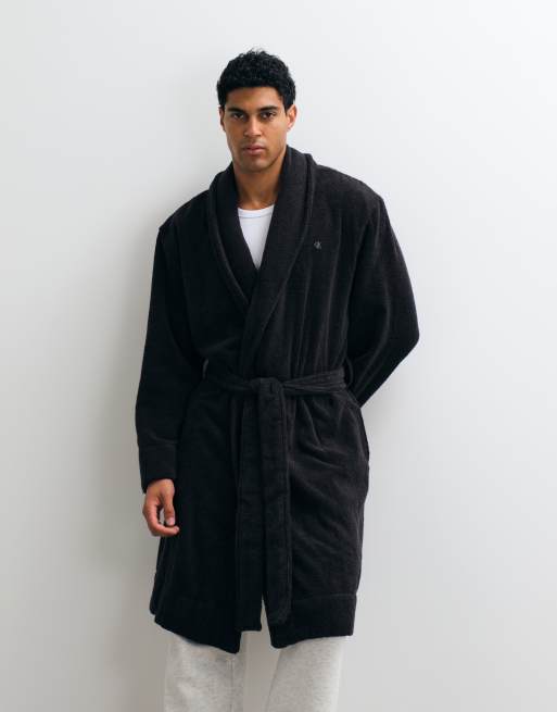 Calvin Klein bomuldsbadekåbe i sort, 5 af 5