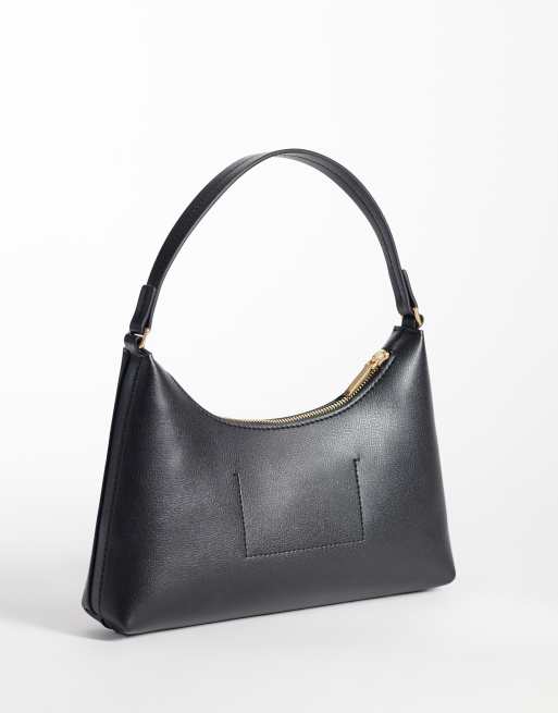 Calvin Klein - Borsa da spalla piccola nera con logo laminato, 4 di 4