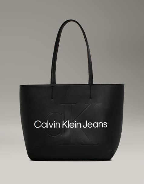 Calvin Klein - Borsa shopping nera con logo - view 1