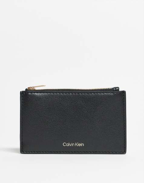 Calvin Klein - Borsellino nero con logo e zip - view 1
