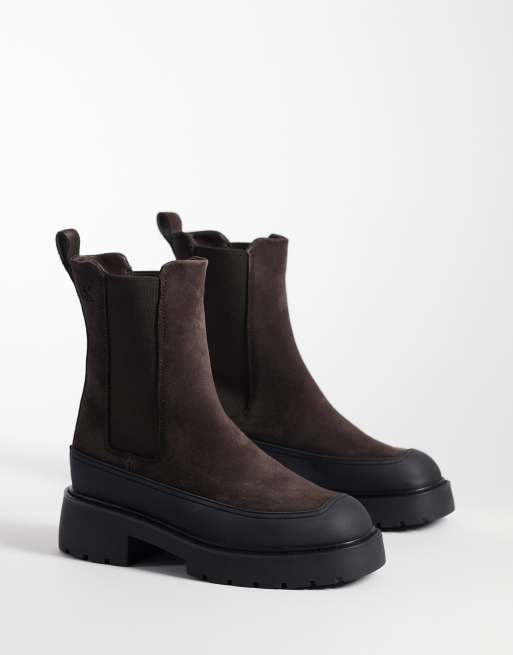 Calvin Klein bottines Chelsea épaisses marron moka, 2 de 4