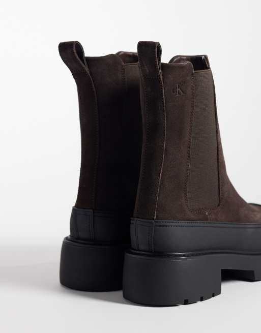 Calvin Klein bottines Chelsea épaisses marron moka, 4 de 4