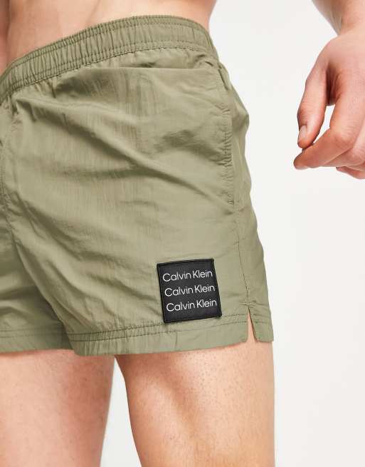 Khaki calvin klein store swim shorts