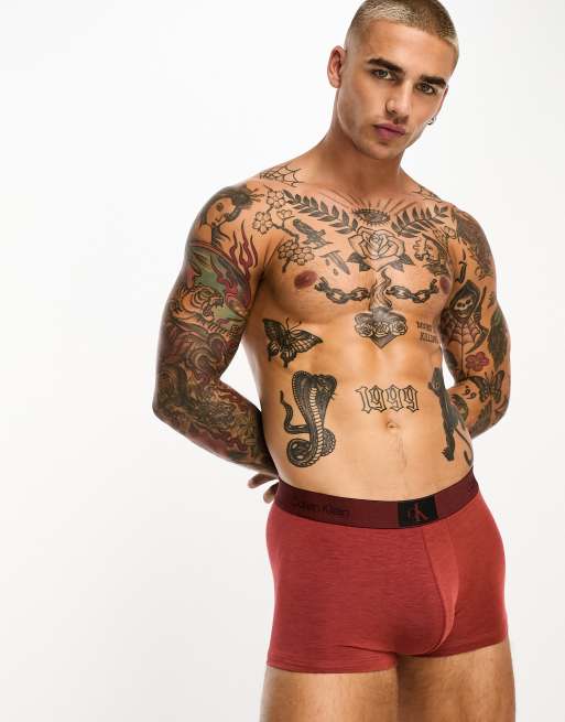 Calvin Klein - Boxer taille basse - Rouge