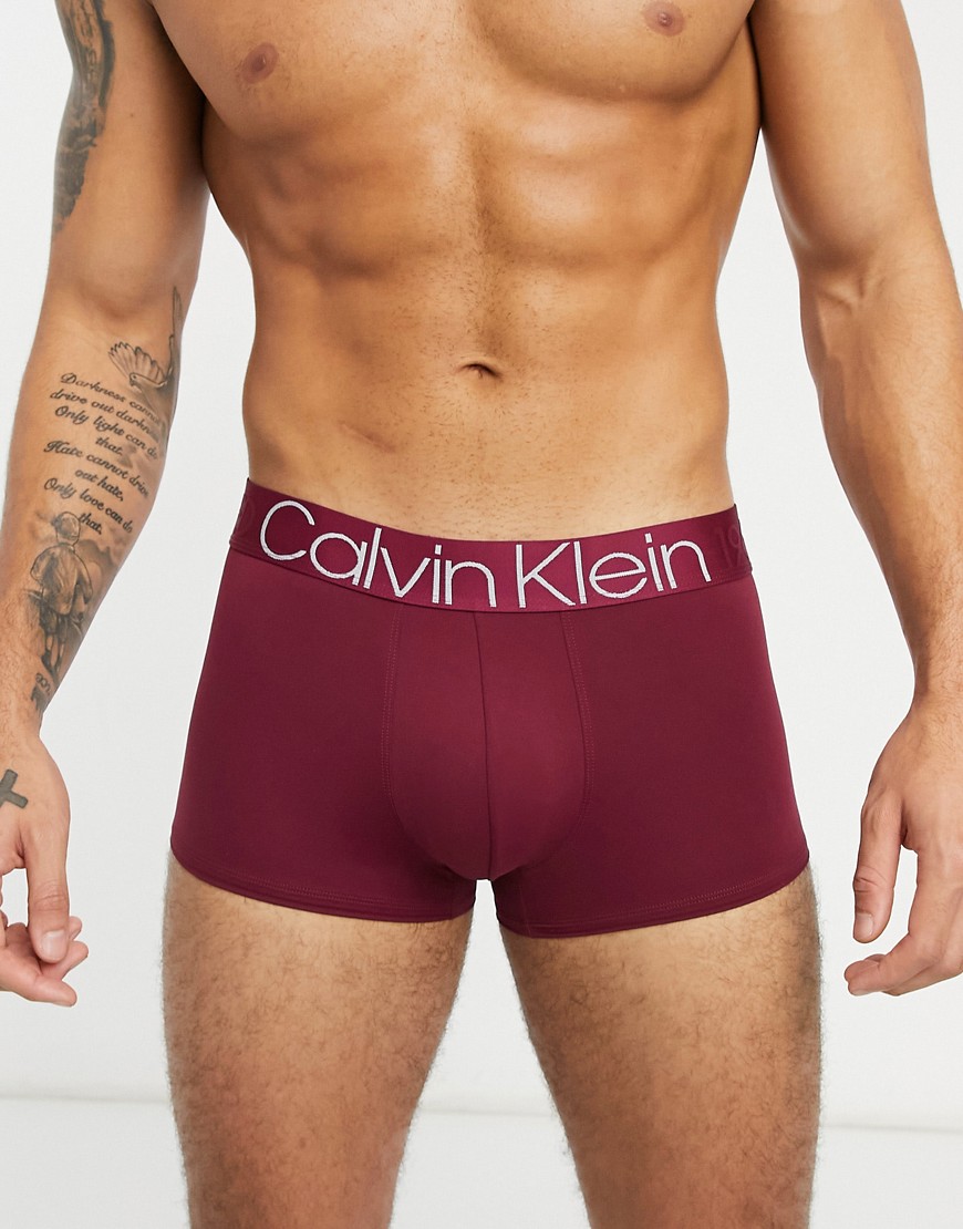 Calvin Klein - Boxershort met lage taille in bordeauxrood