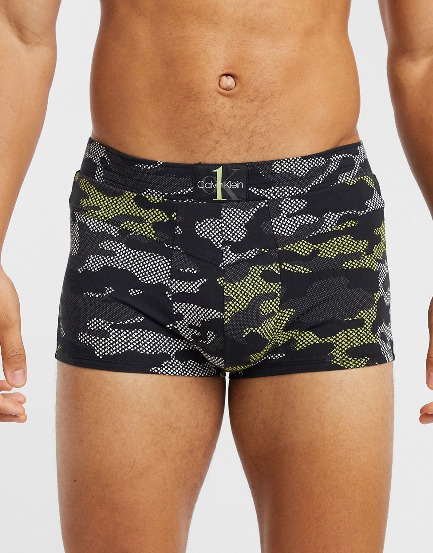 Calvin Klein - Boxershort van stretchkatoen met camouflageprint-Groen