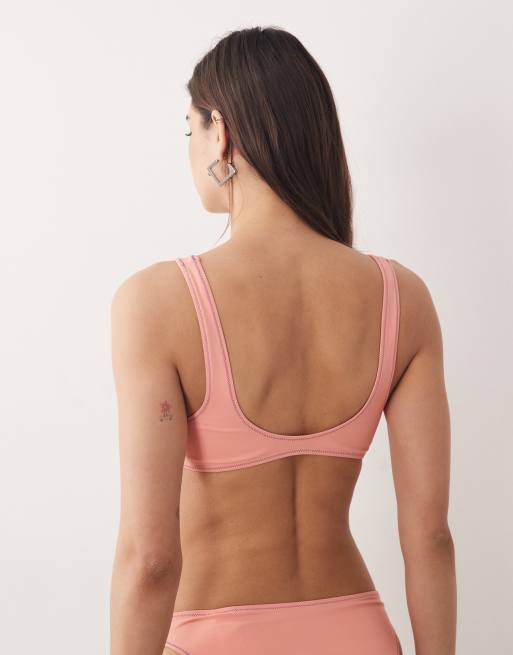 Calvin Klein – Bralette-Bikinioberteil mit Logo in Rosa, 6 von 6