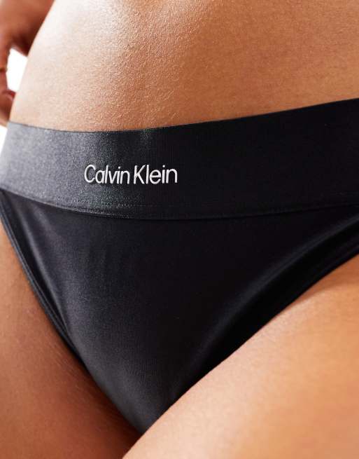 Calvin Klein Brazilian Bikini Bottoms CK Refined in Ck Black ASOS